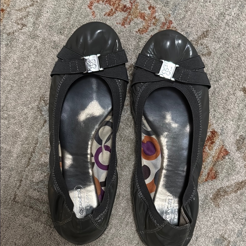 Gray Coach Women's Flats